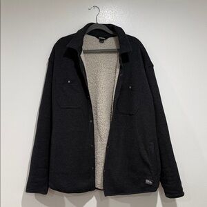 Eddie Bauer Men’s Charcoal Jacket with Plush Lining